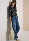 Cecil Leopard V Neck Knitted Vest, Green