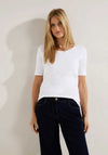 Cecil Basic Round Neck T-Shirt, White