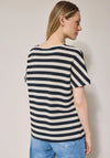 Cecil Knit Striped Top, Navy and Cream