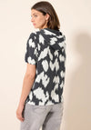 Cecil Printed Drawstring Hooded Top, Grey