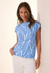 Cecil Printed Elastic Trim T-Shirt, Blue