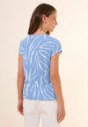 Cecil Printed Elastic Trim T-Shirt, Blue