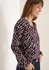 Cecil Printed Tunic Style Jersey Top, Wine