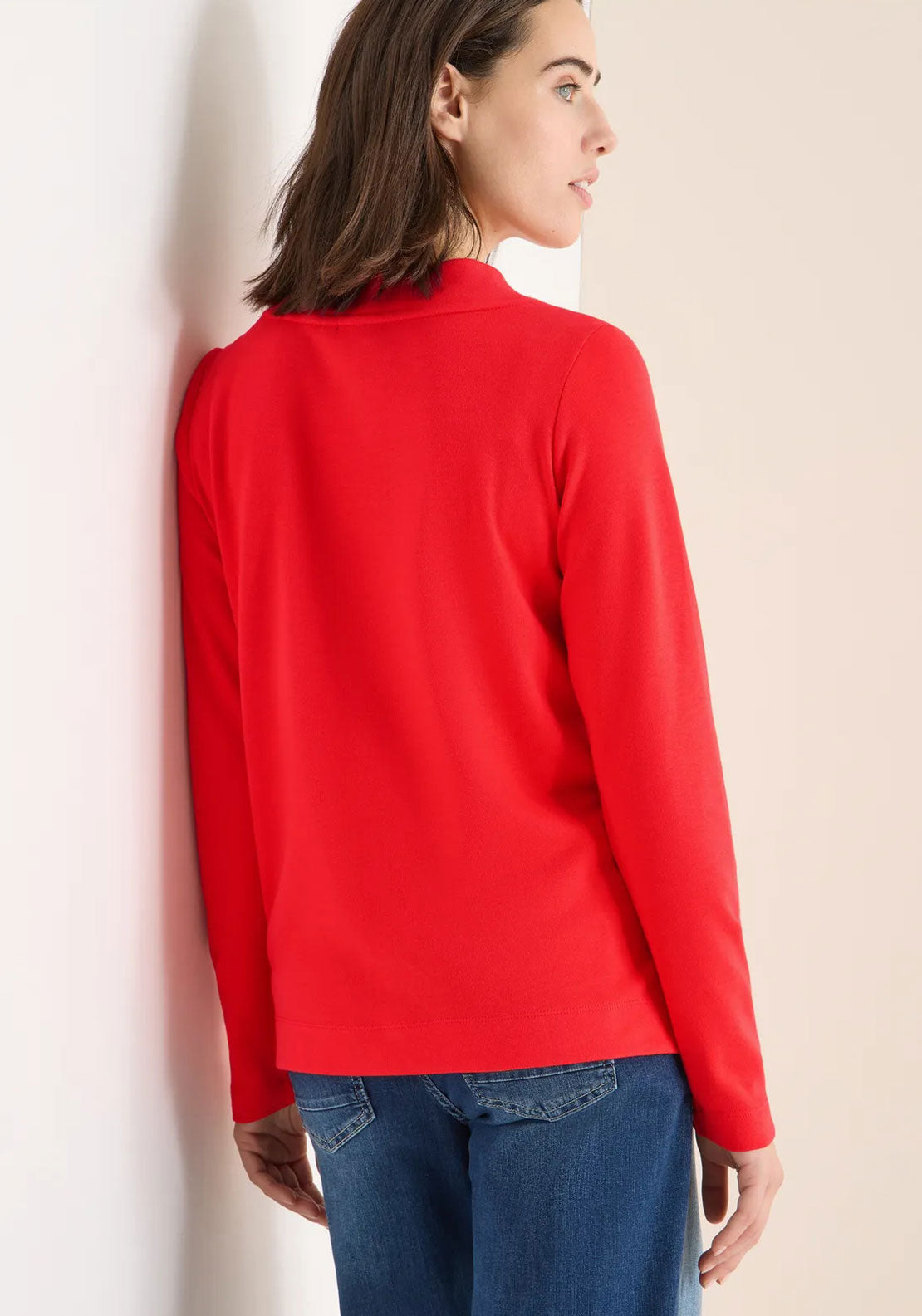CECIL TOS SOLID FUNNEL NECK