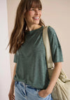 Cecil Knit Button Shoulder T-Shirt, Green