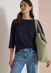 Cecil Cropped Sleeve Top, Green