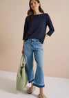 Cecil Cropped Sleeve Top, Green