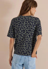 Cecil Leopard Print Short Sleeve T-Shirt, Green