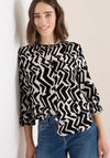 CECIL 2 COLOR PRINTED BLOUSE