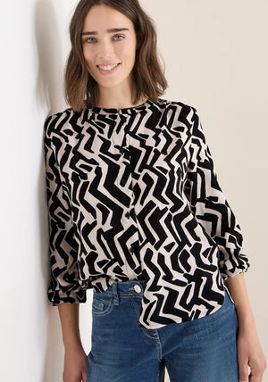 CECIL 2 COLOR PRINTED BLOUSE