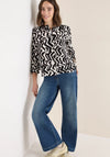 CECIL 2 COLOR PRINTED BLOUSE
