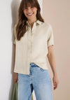 Cecil Linen Short Sleeve Shirt, Beige