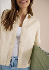 Cecil Linen Short Sleeve Shirt, Beige
