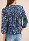 Cecil Seashell V Neck Blouse, Navy