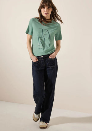 Cecil Graphic Text T-Shirt, Green