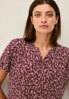 Cecil Printed Tunic Style Top, Wine