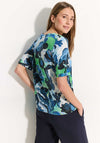 Cecil Sea Print Tie Neck Tunic Top, Blue