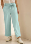 Cecil Scuba Cropped Wide Leg Trousers, Blue