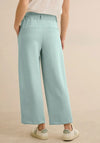 Cecil Scuba Cropped Wide Leg Trousers, Blue