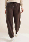 Cecil Stripe Side Wide Leg Trousers, Brown