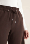 Cecil Stripe Side Wide Leg Trousers, Brown