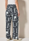 Cecil Geo Prim Wide Leg Trousers, Navy