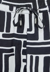 Cecil Geo Prim Wide Leg Trousers, Navy
