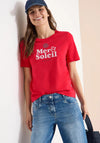 Cecil Graphic Print Round Neck T-Shirt, Red