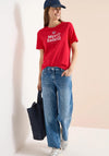 Cecil Graphic Print Round Neck T-Shirt, Red