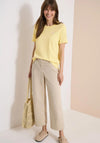 Cecil Embroidered Motif Cotton T-Shirt, Yellow
