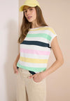 Cecil Striped Cotton T-Shirt, Multi-Coloured