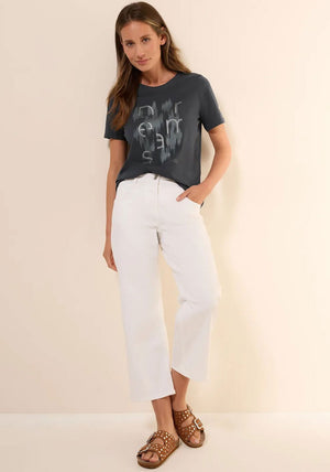 Cecil Foil Graphic Print T-Shirt, Grey
