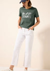 Cecil Foil Graphic Print T-Shirt, Green