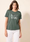 Cecil Foil Graphic Print T-Shirt, Green