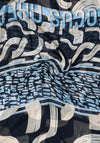 Cecil Print Loop Scarf, Navy