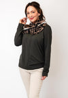 Street One Abstract Print Loop Scarf, Brown