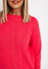 Cecil Cable Knit Sweater, Cosy Coral
