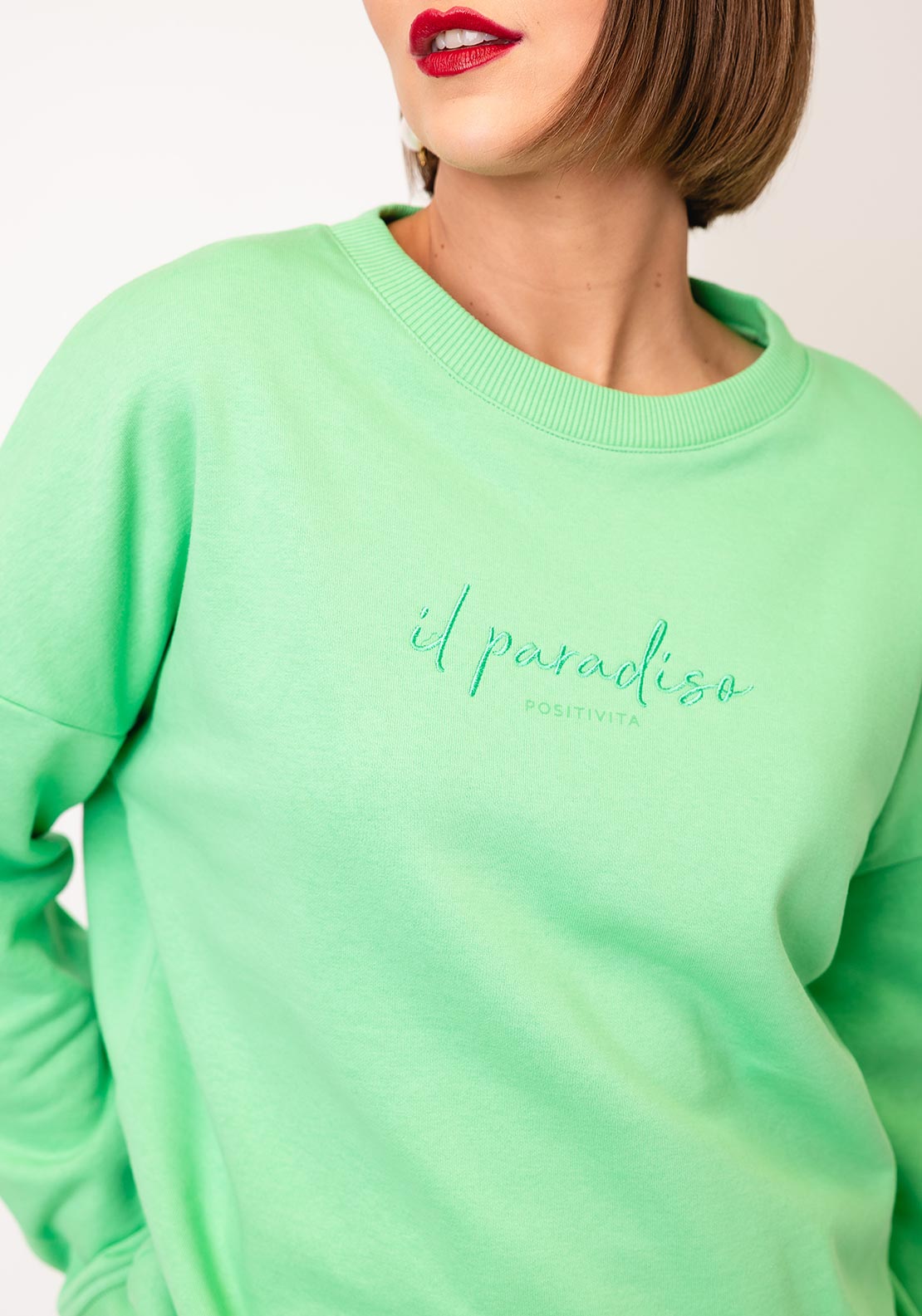 Cecil Paradise Embroidered Sweatshirt, Green