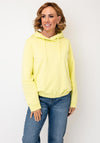 Cecil Chest Embroidered Cotton Hoodie, Yellow