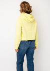 Cecil Chest Embroidered Cotton Hoodie, Yellow