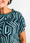 Cecil Contrast Print Short Sleeve T-Shirt, Green Multi