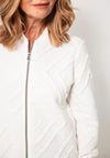 Cecil 3D Sweat Bomber Jacket, White