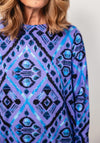 Cecil Aztec Print Knit Elastic Trim Jumper, Purple