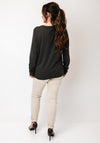 Cecil V-Neck Cotton Long Sleeve Top, Green