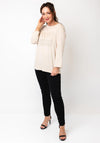 Cecil Rhinestone Embellished Graphic Top, Beige