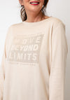 Cecil Rhinestone Embellished Graphic Top, Beige