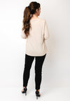 Cecil Rhinestone Embellished Graphic Top, Beige