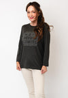 Cecil Rhinestone Embellished Graphic Top, Green