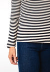 Cecil Striped Long Sleeved Top, Navy