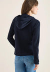 Cecil Waffle Knit Full Zip Hoodie, Navy